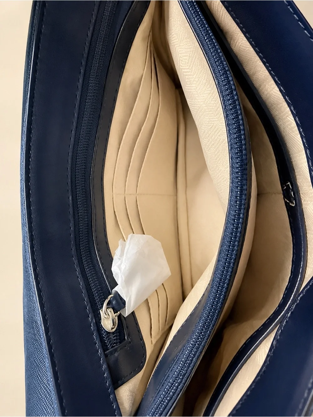 Michael Kors Sloan Large Denim Chevron Shoulder Bag